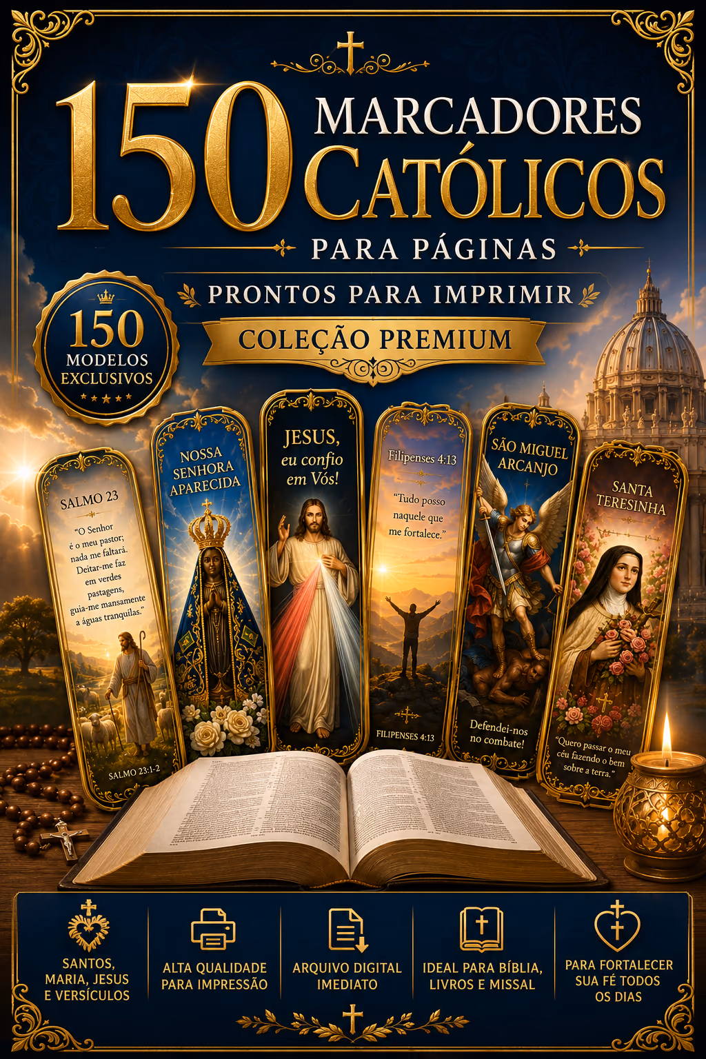 150 Marcadores Católicos para imprimir